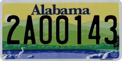 AL license plate 2AO0143