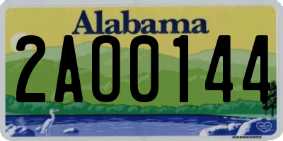 AL license plate 2AO0144