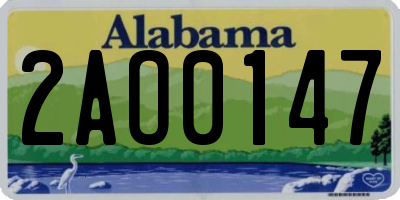 AL license plate 2AO0147