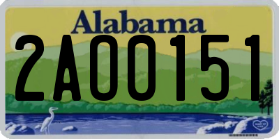 AL license plate 2AO0151