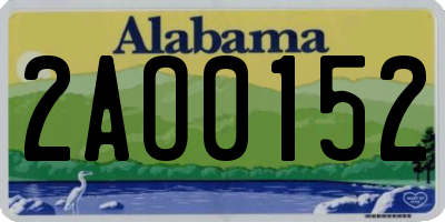 AL license plate 2AO0152