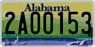AL license plate 2AO0153
