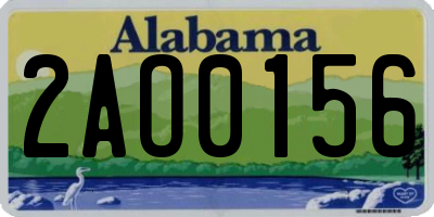 AL license plate 2AO0156