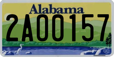 AL license plate 2AO0157