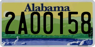 AL license plate 2AO0158