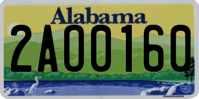 AL license plate 2AO0160