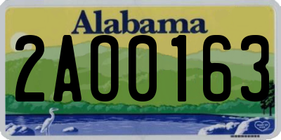 AL license plate 2AO0163