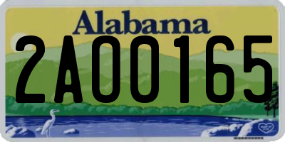 AL license plate 2AO0165