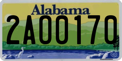 AL license plate 2AO0170