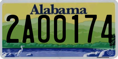 AL license plate 2AO0174