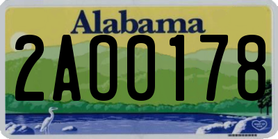 AL license plate 2AO0178