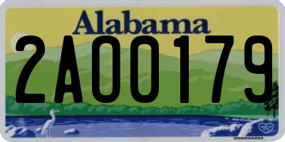 AL license plate 2AO0179