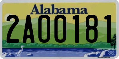 AL license plate 2AO0181