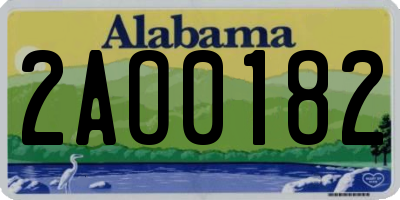 AL license plate 2AO0182