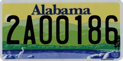 AL license plate 2AO0186
