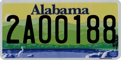 AL license plate 2AO0188