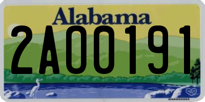 AL license plate 2AO0191