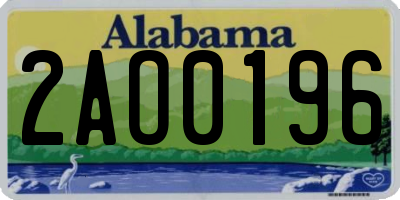 AL license plate 2AO0196