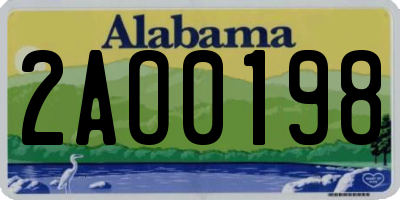 AL license plate 2AO0198