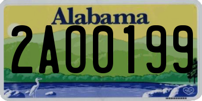 AL license plate 2AO0199