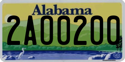 AL license plate 2AO0200