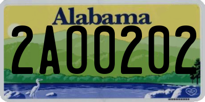 AL license plate 2AO0202