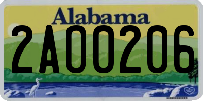 AL license plate 2AO0206