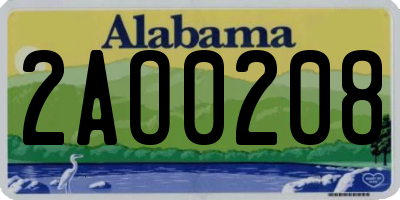 AL license plate 2AO0208