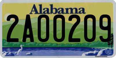 AL license plate 2AO0209