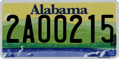 AL license plate 2AO0215