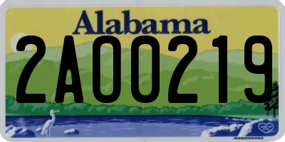 AL license plate 2AO0219