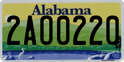 AL license plate 2AO0220