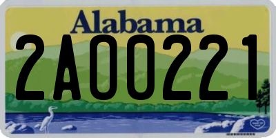 AL license plate 2AO0221