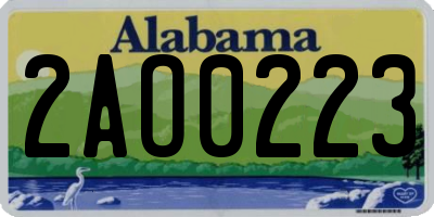 AL license plate 2AO0223