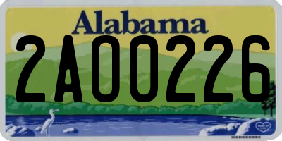 AL license plate 2AO0226
