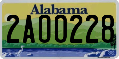 AL license plate 2AO0228