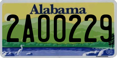 AL license plate 2AO0229