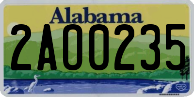 AL license plate 2AO0235