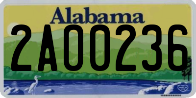 AL license plate 2AO0236
