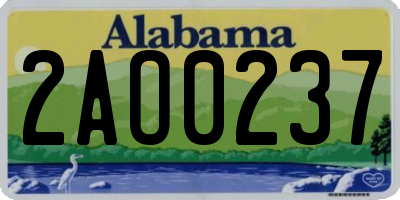 AL license plate 2AO0237