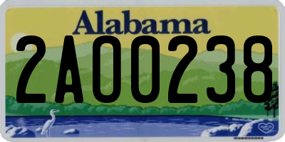 AL license plate 2AO0238