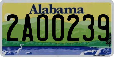 AL license plate 2AO0239