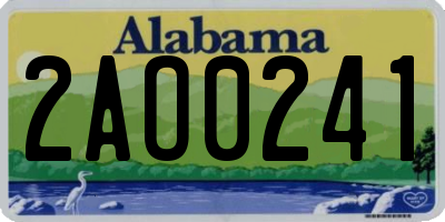 AL license plate 2AO0241