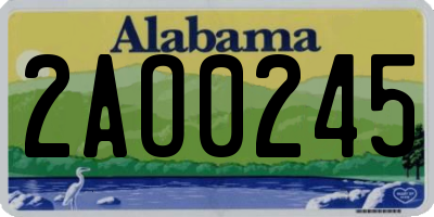 AL license plate 2AO0245