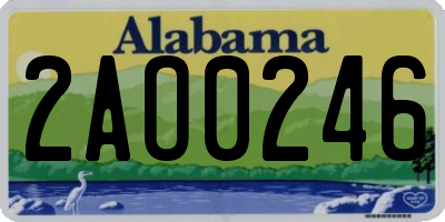AL license plate 2AO0246