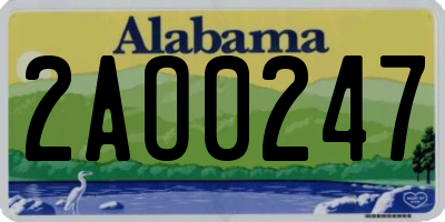 AL license plate 2AO0247