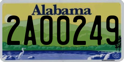 AL license plate 2AO0249