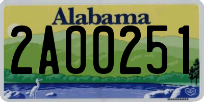 AL license plate 2AO0251