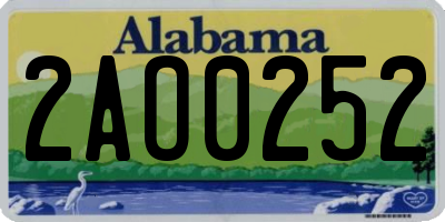 AL license plate 2AO0252