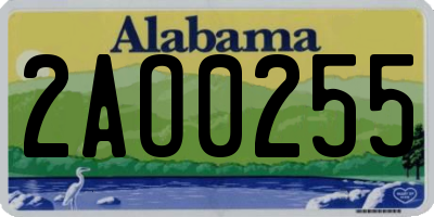 AL license plate 2AO0255